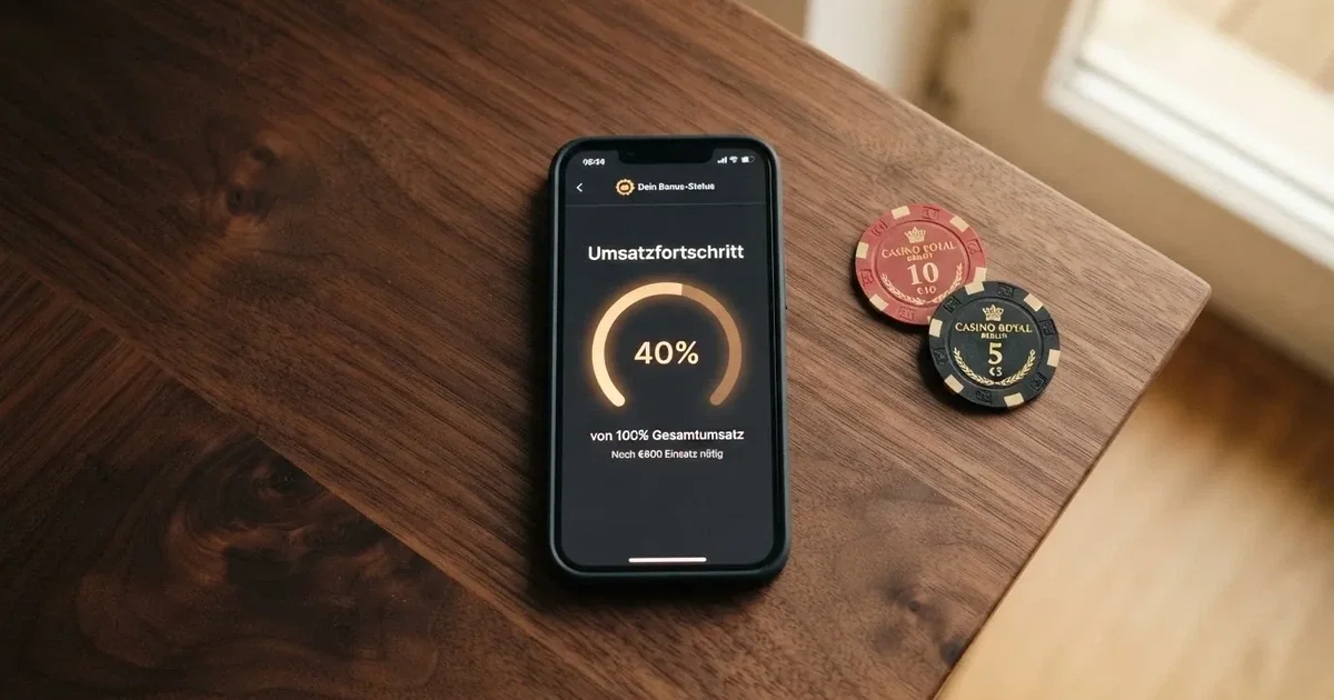 Bildschirmausschnitt mit einem Fortschrittsbalken und Prozentanzeige auf einem Smartphone.